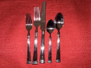 Lenox ETERNAL FROSTED 18/10 Stainless Steel Flatware Service For 10 50 Pcs B38 - Picture 1 of 4