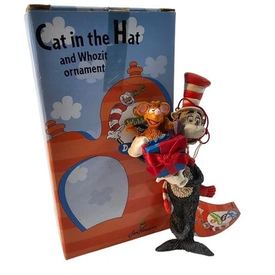Gato en el sombrero y Whozit adorno Jim Henson World Dr Seuss Navidad 1997 Foto 1 de 4