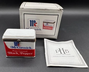 McCormick “Black Pepper” Porcelain Hinged Trinket Box~~PHB Midwest Cannon Falls - Picture 1 of 9