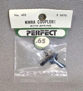 NEW Perfect HO Scale NMRA plastic Couplers with metal Springs 2 sets stock #402 - Picture 1 of 1