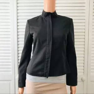 DAVID MEISTER Black Zip Up Jacket Size 2 - Picture 1 of 8