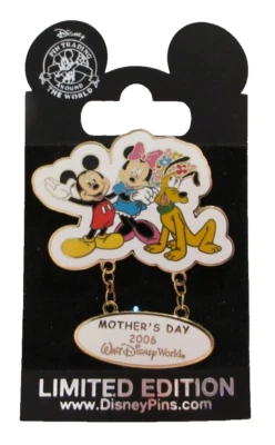 WDW MOTHER'S DAY 2006 CAST EXCLUSIVE TRADING LOGO DANGLE PIN- LE OF 1000  #46887 - Image 1 of 2