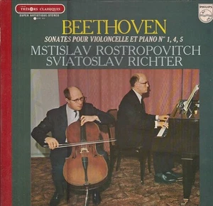 LP VINILE- BEETHOVEN - SONATES PIANO- ROSTROPOVITCH RICHTER-- PHILIPS --- ZVSC01 - Imagen 1 de 1
