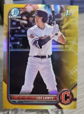 Joe Lampe 2022 Bowman Draft Chrome Gold Refractor /50 #BDC-67 Guardians - Image 1 of 2