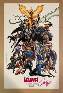 J SCOTT CAMPBELL signed WOMEN OF MARVEL 11" X 17" ART PRINT MARVEL RARE! - Picture 1 of 1