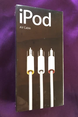 NEW Genuine Apple iPod AV RCA Photo Cable M9765G/B Original OEM - Factory Sealed - Image 1 of 3