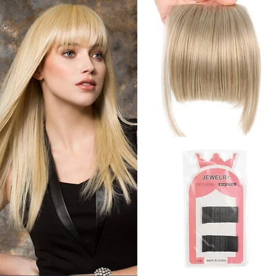 Clip in Pony Haarteil,Fringe Bangs Extension Front Hair,Fransen Haarspange in Po - Bild 1 von 4