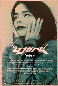 Bjork 1994 Promo Poster Debut Elektra Records H - Picture 1 of 1