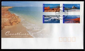 Juego de 4 estampillas Australia Coastlines International 2004 FDC, como nuevas - Imagen 1 de 1