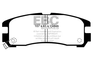 Pastillas de freno traseras EBC Yellowstuff para Chrysler (EE. UU.) Sebring Coupe 2.4 (96 > 98) - Imagen 1 de 1