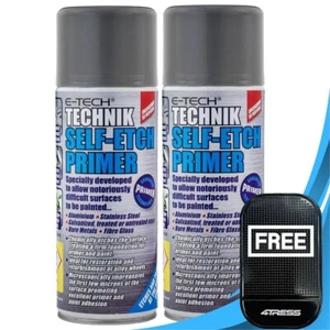 GREY Car Alloy Wheel Steel Paint Spray Self Etch Primer 2x 400ml Cans. +M - Picture 1 of 12
