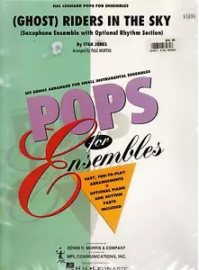 (GHOST) RIDERS IN THE SKY, SAXOPHONE ENSEMBLE MUSIC PARTS, NEW. - Picture 1 of 2