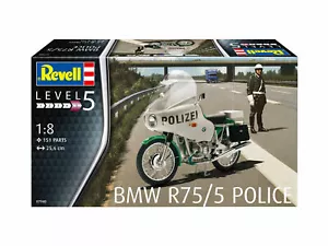 REVELL 1:8 KIT MOTO IN PLASTICA BMW R75/5 POLICE LUNGHEZZA 25,6 CM ART 07940 - Foto 1 di 1