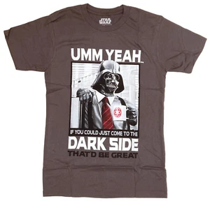Star Wars Darth Vader Umm Yeah Darkside Men's Charcoal T-Shirt New - Picture 1 of 1