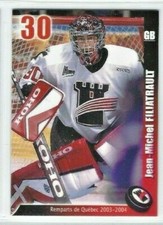 2003-04 Quebec Remparts (QMJHL) Jean-Michel Filiatrault (goalie)