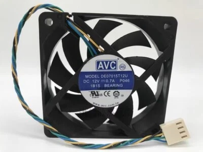 AVC DE07015T12U 7015 DC12V 0.7A 7CM 4-Wire PWM Speed Control Fan - Image 1 of 3