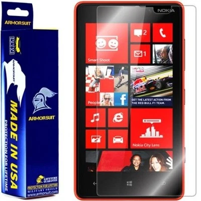 [2 Pack] ArmorSuit Nokia Lumia 820 Clear Anti-Bubble Screen Protector - Image 1 of 4