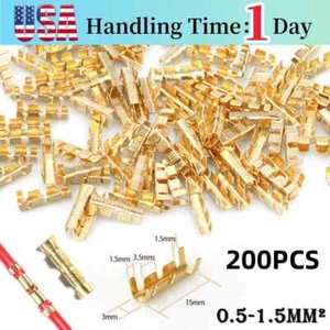 Terminales conectores de cable eléctrico prensado de 0,5-1,5 mm² de latón para automóvil 200 un. - Imagen 1 de 5