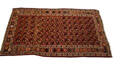 Antique Bijar Rug Iron Quality ©"Shabby Chic Pile" Area Rug Handmade 4'x7' 1880