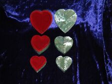 Heart trinket boxe's x4  +  metal trinket box with a picture framed top  . . .  