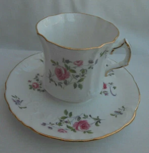 HAMMERSLEY COFFEE CUP SAUCER TEA GOLD VICTORIAN ROSE PINK 7517 ENGLAND VINTAGE - Bild 1 von 3