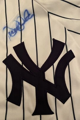 DEREK JETER SIGNED JERSEY NY YANKEES HOF - Image 1 of 4
