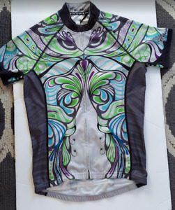 Ladies Vintage Gray Canari Cycling Jersey Top Bike Ride Bicycle Exercise Cycle