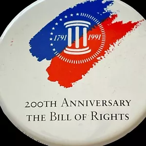 Prendedor de botón vintage 1991 Bill of Rights 200 aniversario Philip Morris EE. UU. - Imagen 1 de 6