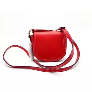 J&M DAVIDSON Authentic Woman's Mini Shoulder Bag Red Color Leather Material VN01 - Picture 1 of 9
