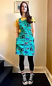 Lindo Vestido Para Mujer Run & Fly Jade Dinosaurio Elastizado Delantal Kawaii Retro Indie - Imagen 1 de 6