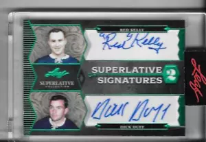 AUTÓGRAFO DOBLE ROJO KELLY/DICK DUFF 2021 LEAF SUPERLATIVO AUTOMÁTICO #1/5 - Imagen 1 de 2