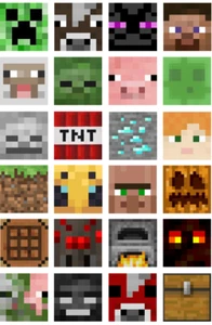 24 x Mine craft Edible ICING Cupcake Toppers Image Birthday Party (SQ1) - Picture 1 of 1