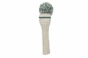 Sunfish white and green knit wool driver golf headcover - Picture 1 of 1