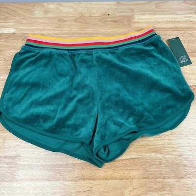 Wild Fable Women's Green Mid-Rise Velour Track Shorts - Size XXL - NWT - Image 1 of 4