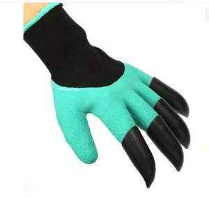 2 Sets Gardening Genie Gloves 8 Claws for Digging Planting Pruning Lawn Care - Picture 1 of 6