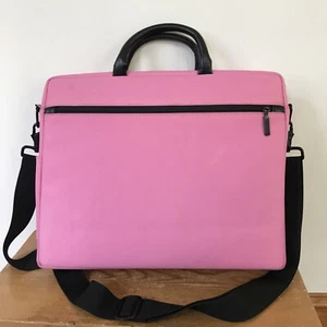 Bright Pink Laptop Computer Shoulder Strap Travel Bag Briefcase Attache 14.5" - Picture 1 of 9