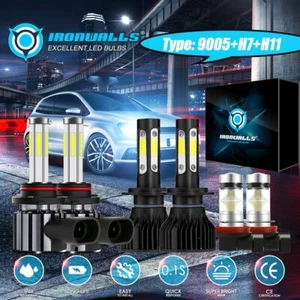 9005 H7 H11 Combo LED Headlight Hi&Lo Fog Light Bulbs for Mazda 3 2004 2005 2006 - Picture 1 of 12