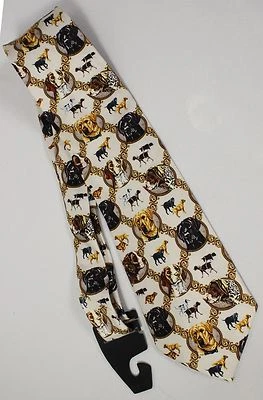 Corbata deportiva para perros 100 % seda para hombre NUEVA Setter Pointer Spaniel Hunt Foto 1 de 4