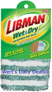 Libman Wet & Dry Microfiber Mop Refill Tile Ceramic Wood All Surface Use - Picture 1 of 5