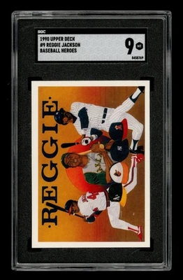 1990 Upper Deck Jackson Heroes: #  9 Reggie Jackson SGC 9 MINT - Image 1 of 3