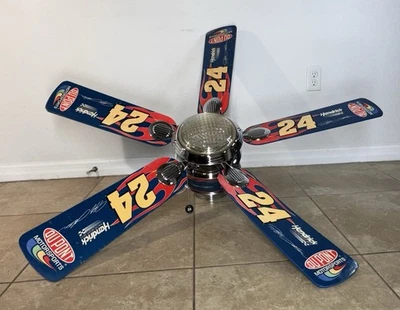 Rare Vintage Nascar Ceiling Fan #24 Jeff Gordon Hendricks Motorsport  52” Fan - Image 1 of 4