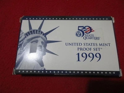 1999-S United States Clad Proof Set.  In Box of Issue.   9 Coin Set.    #MF-5114 - Image 1 of 2