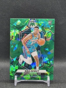 389@ 2023-24 Panini Mosaic NBA Debut Brandon Miller #252 Green Ice Prizm RC SSP - Bild 1 von 2