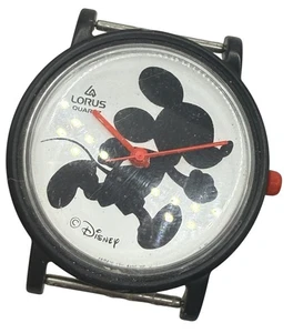 Disney Lorus Mickey Mouse Running Silhouette Watch New Battery - Picture 1 of 6