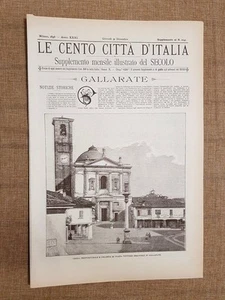 Le Cento Città d'Italia 31 dicembre 1896 Gallarate Il Secolo Sonzogno Ristampa - Bild 1 von 1