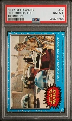 1977 Topps Star Wars R2-D2 C-3PO The Droids are Reunited! #12 PSA 8 p1l - Image 1 of 2
