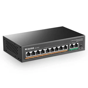 11 Port PoE Switch with 9 Port PoE+, 2 Fast Ethernet UpLink, 10/100Mbps, 120W... - Picture 1 of 7