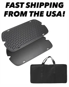 Griddle for Weber Traveler Grill 9010001 9020001 9030001, 7034 & more Cast Iron - Picture 1 of 11