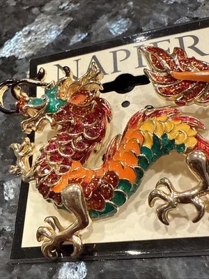 Napier 2024 Year of the Dragon Pin Chinese New Year Gold Tone NEW - Image 1 of 3