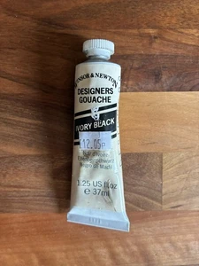 Winsor & Newton Designers Gouache Ivory Black Lack 37ml Tube Serie 1 Vintage - Bild 1 von 2